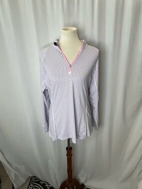 💗 Peter Millar Women’s Quarter Zip Golf Top | Size Large | UPF 50+ NWT